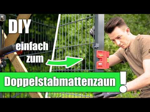 Doppelstabmattenzaun montieren | DIY Gartenzaun - Aufbau EINFACH erklärt