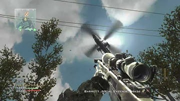 Barrett .50cal vs. Helicopter - UNiCuS FarShoTz MW3 Team Deathmatch