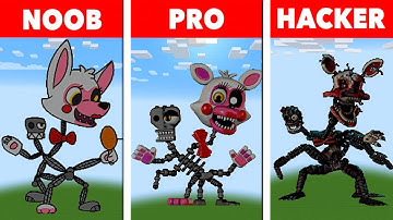 NOOB VS PRO VS HACKER Minecraft Pixel art Mangle Animatronic Fnaf