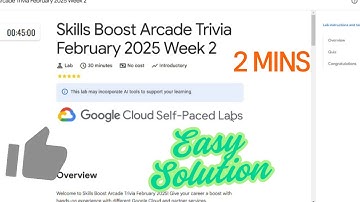 Skills Boost Arcade Trivia February 2025 Week 2 || #TRIVIA || #2025 Solution