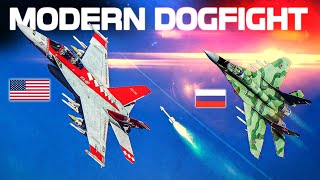 F/A18F Super Hornet Vs Mig29 Fulcrum Dogfight | Digital Combat Simulator | DCS |