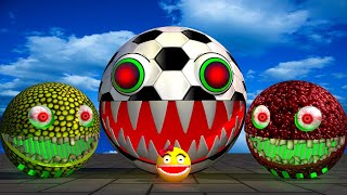 Pac Man and zombie pacman vs robot pacman vs pacman ball adventure in the matrix