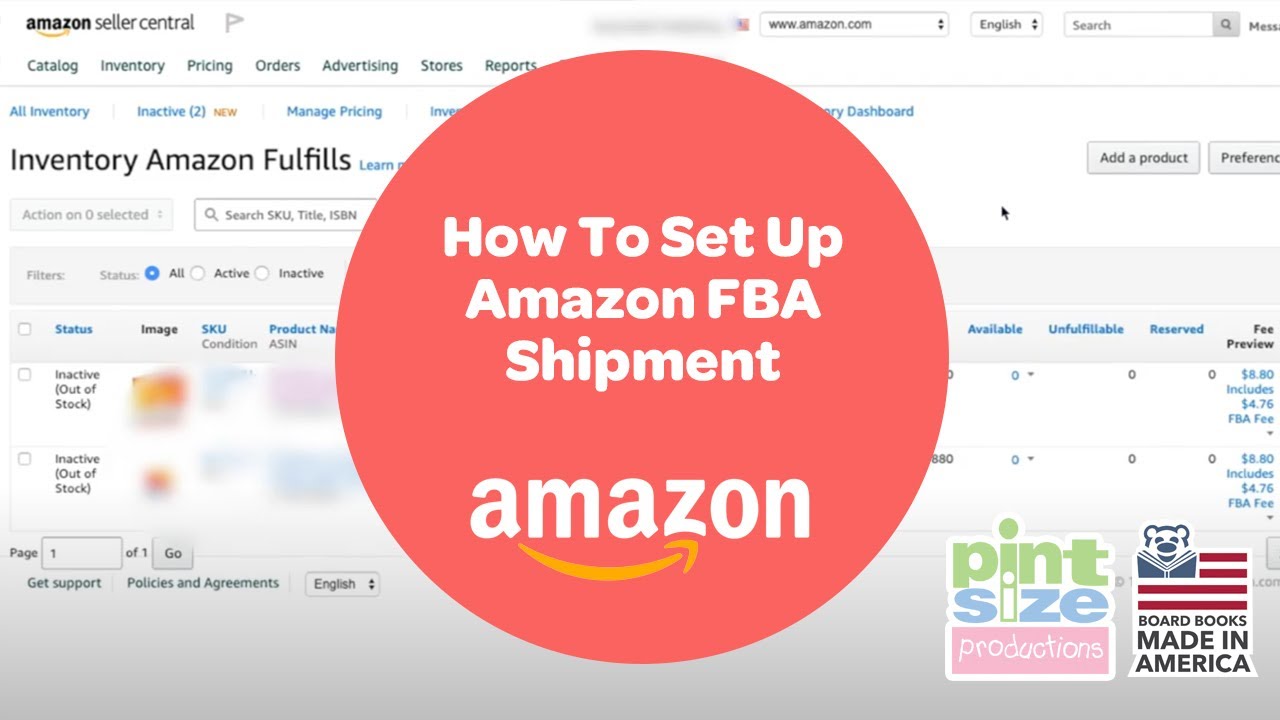 How To Set Up Amazon FBA Shipment Amazon Seller's Guide Pint Size