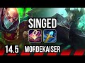 Singed vs mordekaiser top  6112 500 games  br master  145