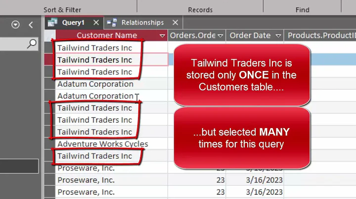 Microsoft Access: What is a relational database and why are one-to-many relationships important?