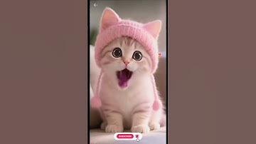 Thumbnail of Cute 💝 Pink Cat Singing apt apt Song lyrics #apt #cat #catsinging #aicat #viralshorts