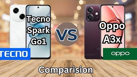 Which one is best : Tecno spark go1 vs Oppo a3x