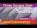 China Three Gorges Dam ● Soaring & Serious Problem ● September 1, 2022 ● Water Level and flood Live