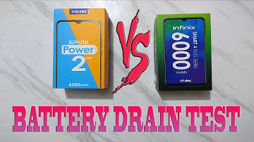 Tecno spark power 2 air vs Infinix smart 4 plus  battery drain test