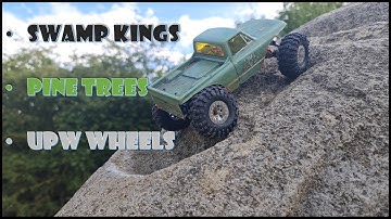 Swamp Kings + Pine Tree Inserts + Mofo UPW Wheels - Fake Rock Check  #lgrp #ccxrc #moforc #scx24