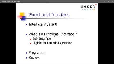 Functional Interfaces  -  Java 8
