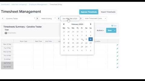 Quick Demo:  EI Payroll software - Using the Timesheet Management function