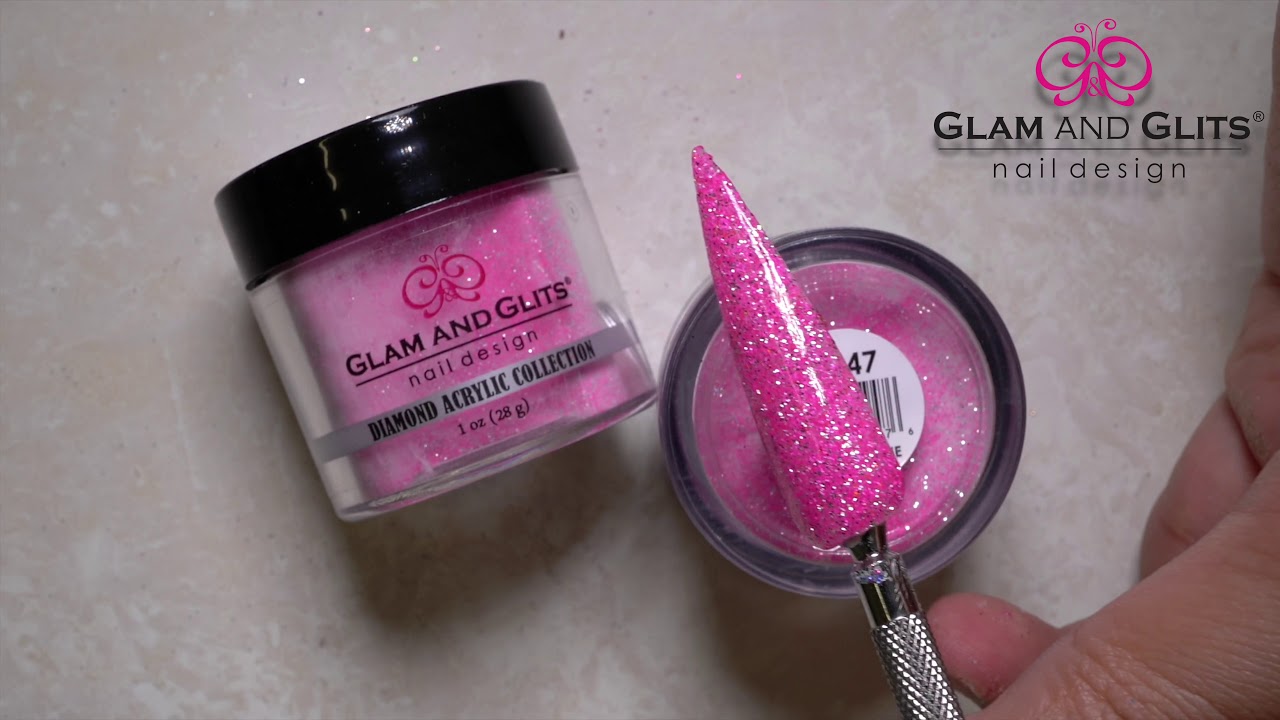 Glam and Glits Nail Design - ROMANTIQUE DAC47 - Powder Swatch Colour YouTube