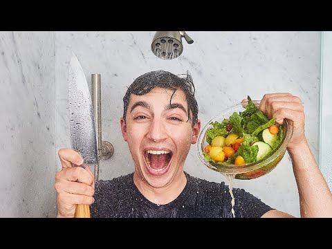 Cooking In The Shower Challenge | Eitan Bernath