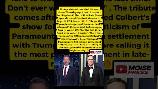 Kimmel shuts down his show in protest! #LateNight #Kimmel #StephenColbert #shorts  #trending  #holi