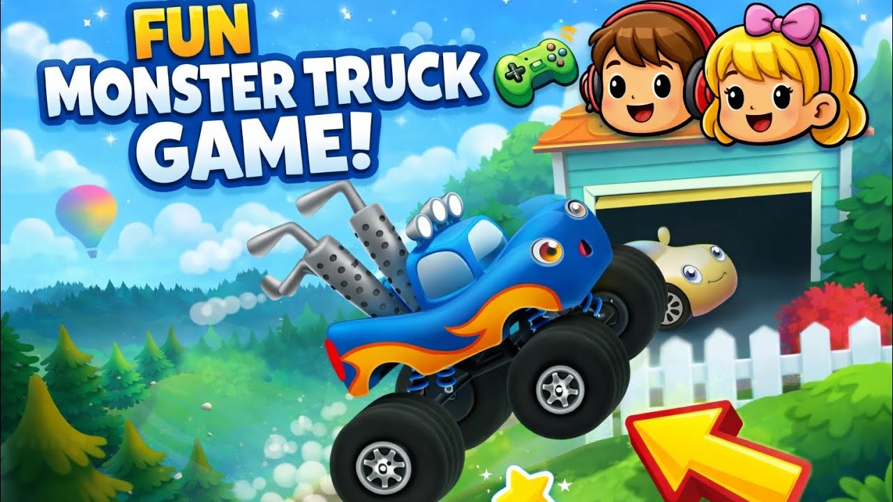 Happy Kids Play – Monster Truck Jumping Game 🚜