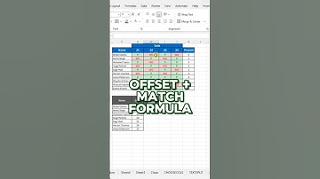 Excel OFFSET + MATCH #exceltips #exceltricks #explore