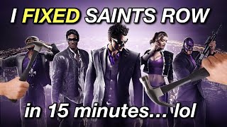 I FIXED SAINTS ROW! - In Under 15 Minutes…!