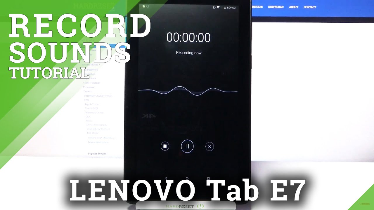 How to Record Sounds in Lenovo Tab E7 Open & Use Voice Recorder YouTube