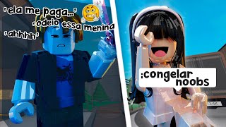 Usei COMANDOS DE ADMIN e CONGELEI NOOBS! 🧊 (Murder Mystery 2 gameplay)