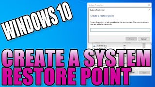 how to create a system restore point in windows 10 pc tutorial | restore to a working point