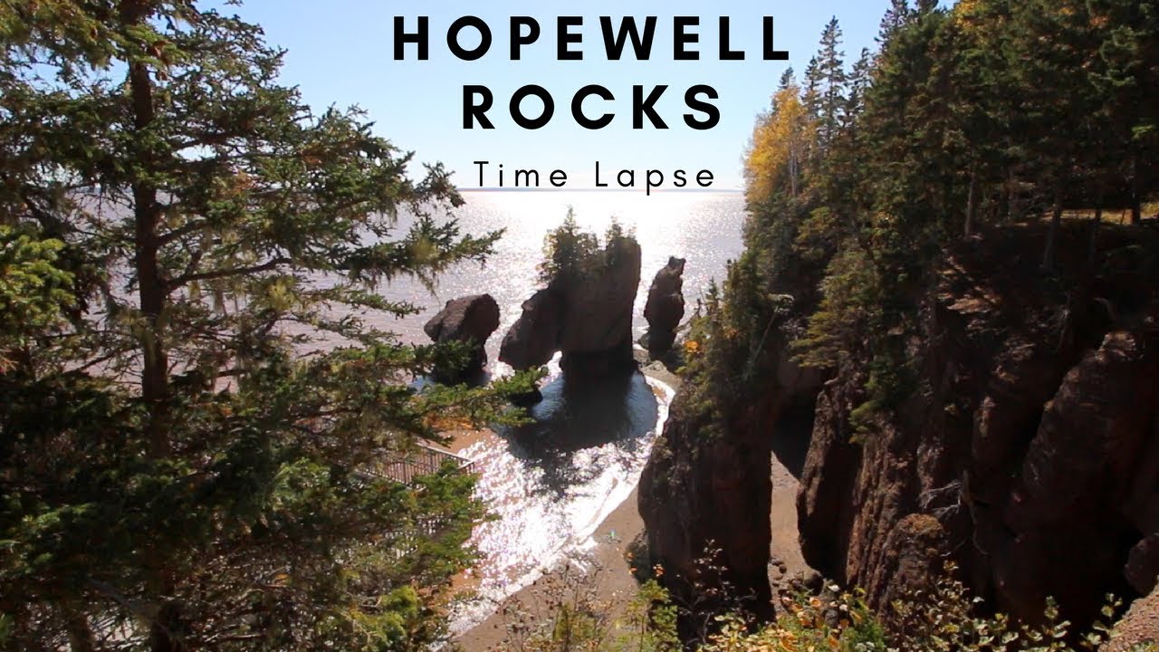 Bay of Fundy Tides Time Lapse | The Highest Tides in the World at Hopewell Rocks!