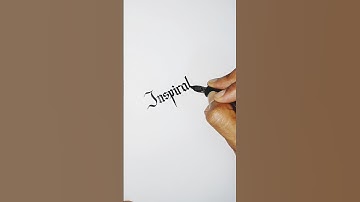 Be your own inspiration...✨ #calligraphy #calligraphymasters #handlettering #shorts #art #viral