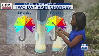 Friday Morning Forecast for Baton Rouge 7-25-25: Scattered Showers Today & This Weekend