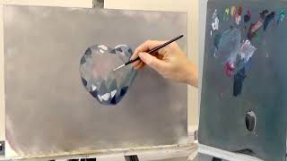Видео: Как написать драгоценные камни маслом. Грани и блики. (НОВОЕ 2020год)