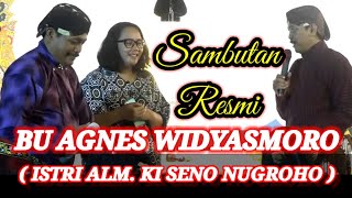 Sambutan Bu Agnes Widyasmoro (Istri Alm.Ki Seno Nugroho) ‼️ Rukun Dalang Jogja