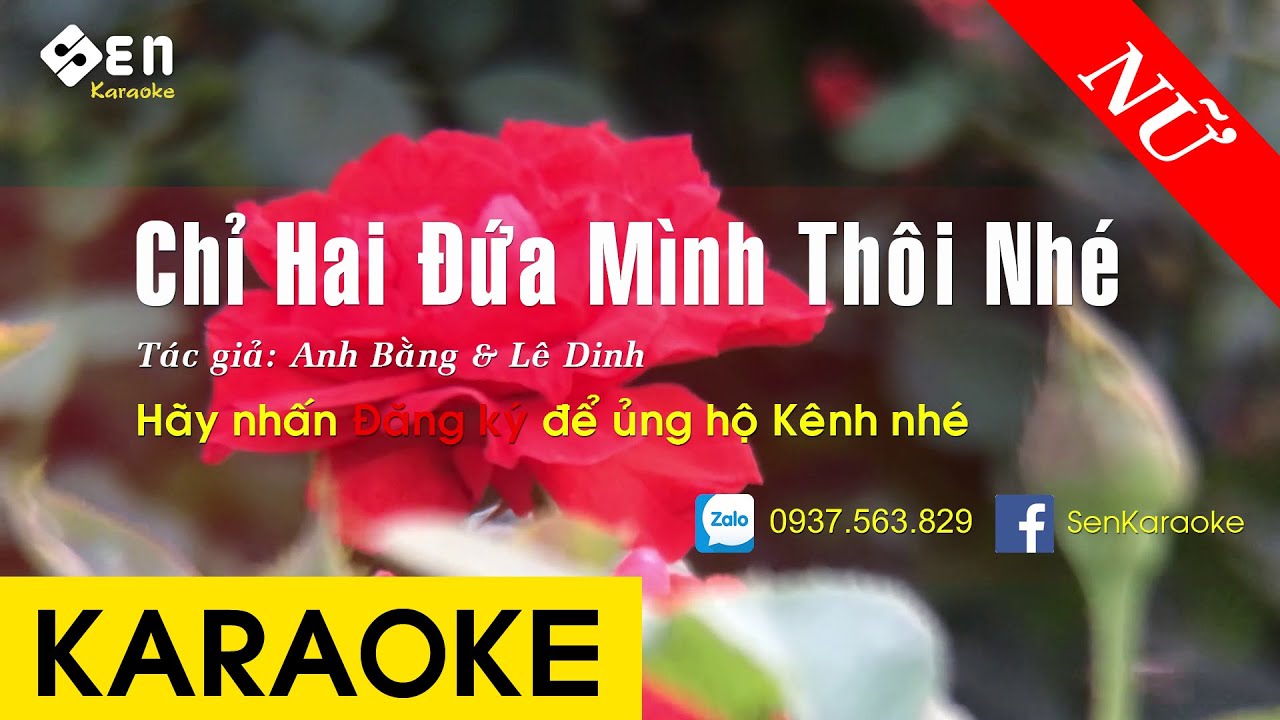 Chỉ Hai Đứa Mình Thôi Nhé - Karaoke Beat Tone Nữ