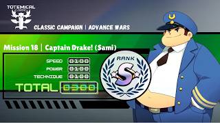 Advance Wars 1+2: Reboot Camp - AW1 Campaign - Mission 18: Captain Drake! (Sami, Rank S, Score: 300)
