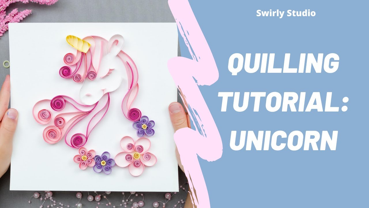 quilling paper art cute easy make unicorn for beginners youtube