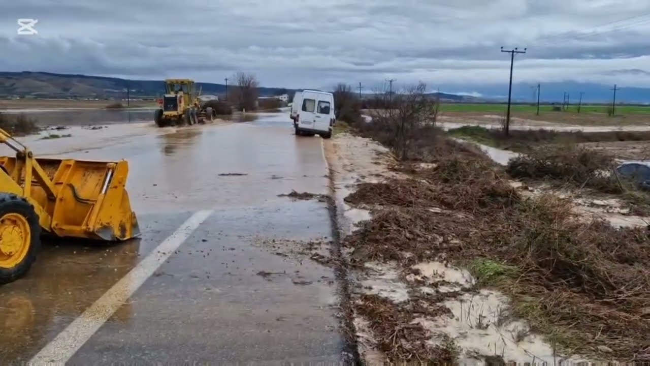 «Κατέβηκαν» νερά από το Δαφνούδι: Πλημμύρισε η Ε.Ο. Σερρών- Δράμας (5/2/2026)