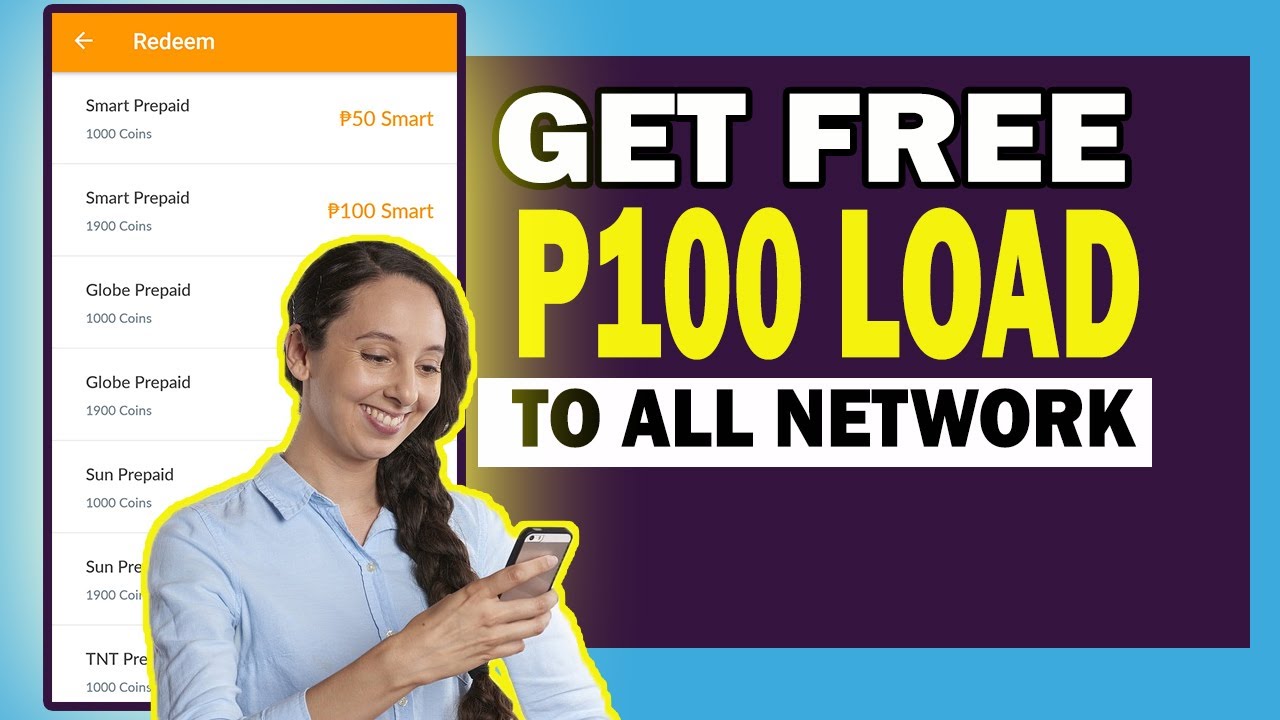 Get Free ₱100 Load To all Networks Free Load to Globe Smart Sun and Tnt