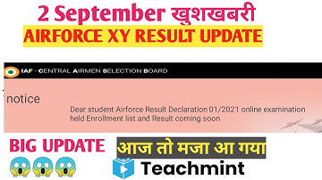 ✅ Airforce xy Result 2021 Today update | 02/2021 IAF Results out | IAF Enrollment list | Teachmint