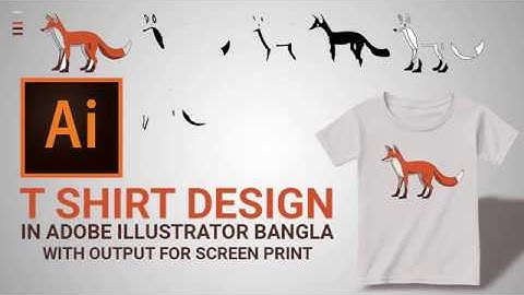 T Shirt Design tutorial Illustrator with Output settings Bangla