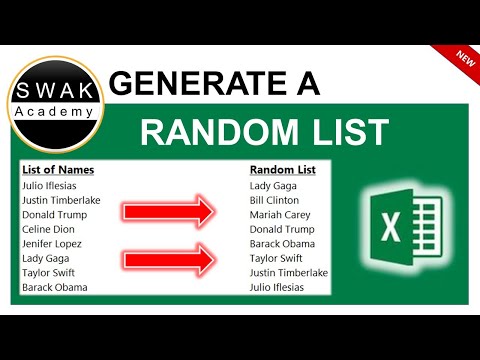 👍 Generate a Random List in Excel