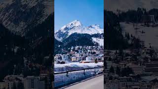 Davos is the highest town in Europe #davos #switzerland #shorts