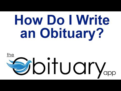 How do I Write an Obituary?