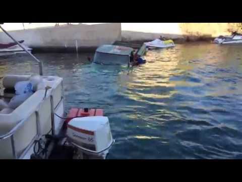 Lake Havasu Site 6 Truck sinks at loading dock Video #1