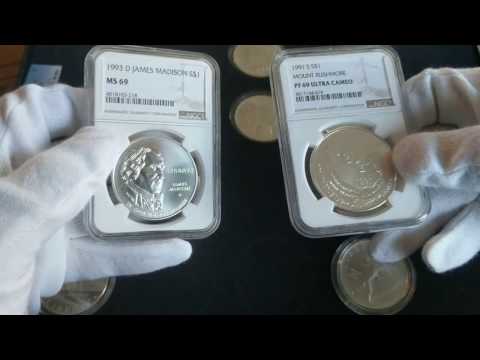 90% Silver Dollar Collection. US Commemorative Silver Dollars, US Constitutional 90% Silver Coins