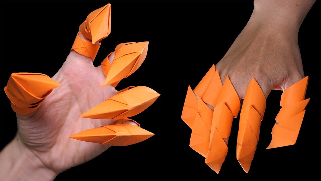 How to make origami Dragon Claws Halloween YouTube