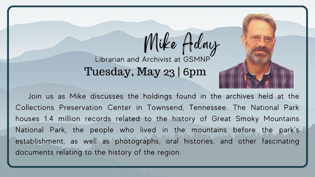 Mike Aday with the Great Smoky Mountains National Park Collections and Preservation Center