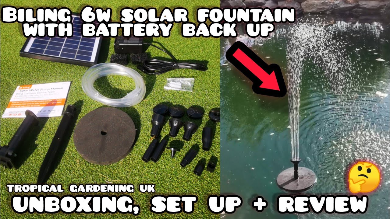 BEST SOLAR Pump for SMALL ponds !? 🤔 6w BILING Solar FOUNTAIN Kit ...