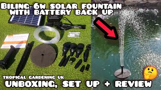 BEST SOLAR Pump for SMALL ponds !? 🤔 6w BILING Solar FOUNTAIN Kit, UNBOXING, SET UP and REVIEW!
