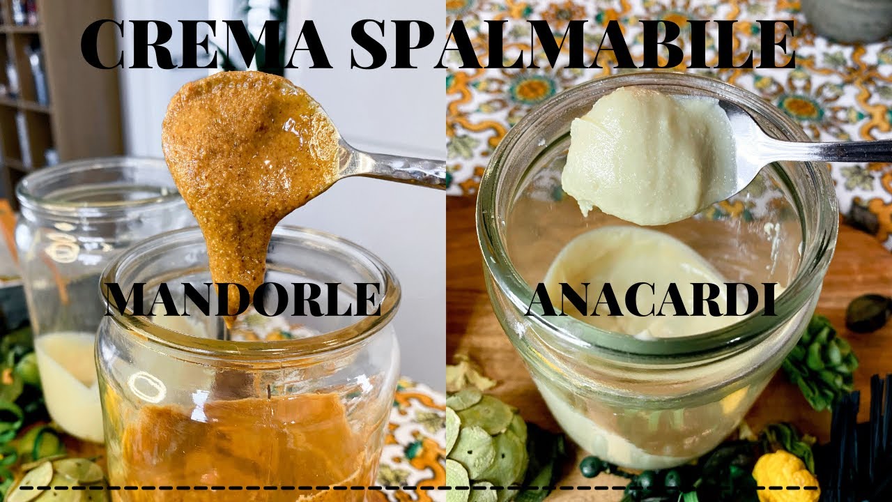 CREMA SPALMABILE ALLE MANDORLE E ANACARDI _ FATTE IN CASA CON SOLO 2 INGREDIENTI!