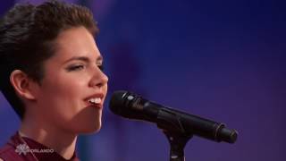 Calysta Bevier gets Simon Cowell's Golden Buzzer   Week 4   America's Got Talent 2016 Full Auditions