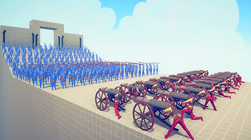 12x GATLING GUN vs 100x EVERY UNIT | Totally Accurate Battle Simulator TABS