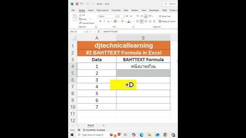 baht text formula in excel